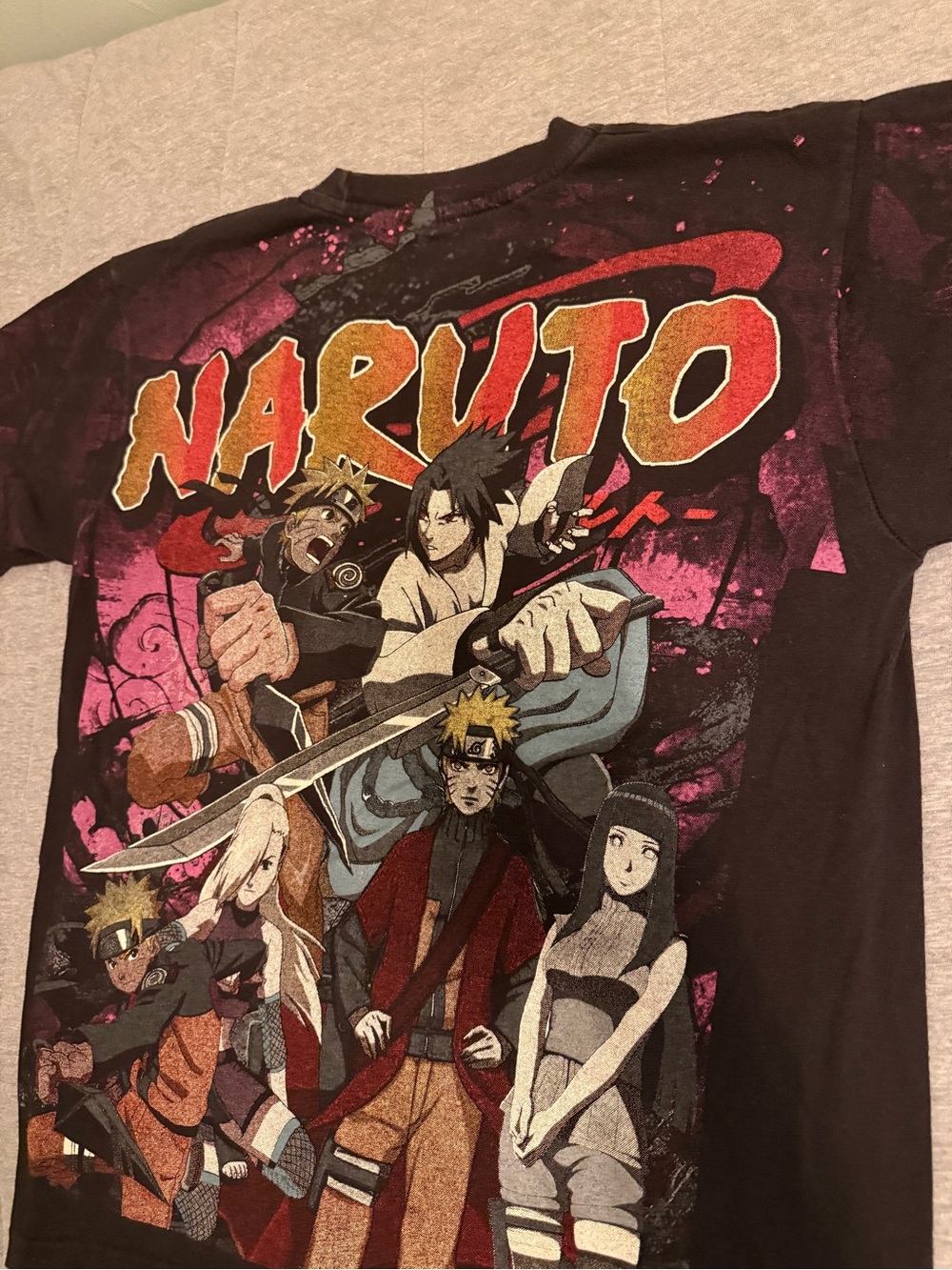 Naruto Graphic Short Sleeve Tee - Black & Purple - Picture 9 of 9